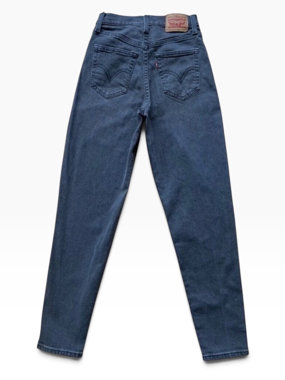 Levis High waisted mom jeans black lightly stretch denim 99% cotton size 24